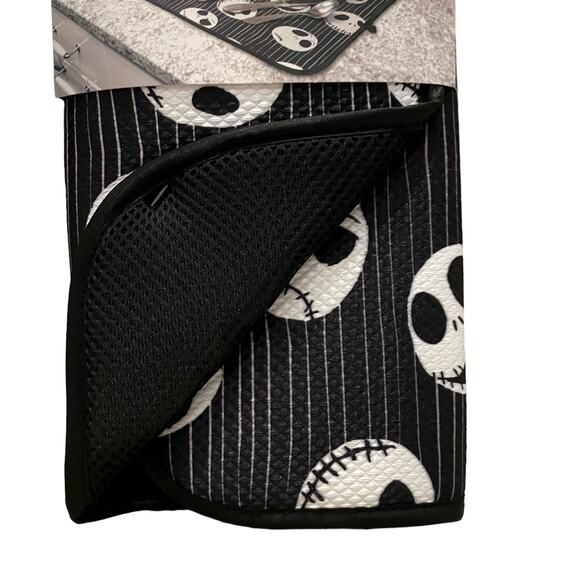 Disney NIGHTMARE BEFORE CHRISTMAS Dish Drying Mats Set of 2 Black & White New - Picture 8 of 16